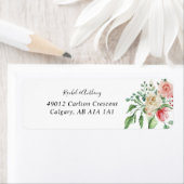 Étiquette Aquarelle romantique Rose Bouquet Élégant (En situation)