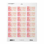 Étiquette Aquarelle rose Arrière - plan floral (Feuille entière)