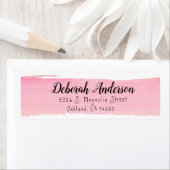 Étiquette Aquarelle rose chic (En situation)