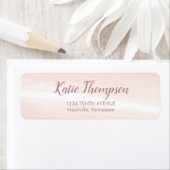 Étiquette Aquarelle rose classique (En situation)