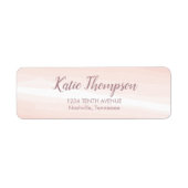 Étiquette Aquarelle rose classique (Devant)