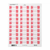 Étiquette Aquarelle rose Confetti Adresse de retour Abstrait (Feuille entière)