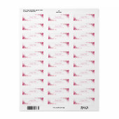 Étiquette Aquarelle Rose Floral manuscrit Script élégant (Feuille entière)