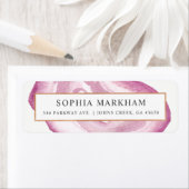 Étiquette Aquarelle | Rose mauve | (En situation)