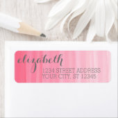 Étiquette Aquarelle rose Ombre feminine Office Suite (En situation)