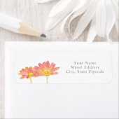 Étiquette Aquarelle rose pâle jaune marguis (En situation)