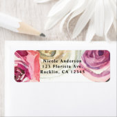 Étiquette Aquarelle Rose rose et blanc Fête des mariées chic (En situation)