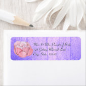 Étiquette Aquarelle Rose Succulent Rustique pourpre (En situation)