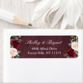 Étiquette Aquarelle rouge Bourgogne (En situation)