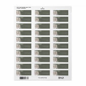 Étiquette Aquarelle rustique Floral Vert Adresse de retour (Feuille entière)