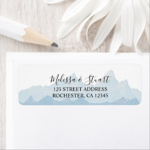 Étiquette Aquarelle rustique, mariage campagnard