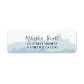 Étiquette Aquarelle rustique, mariage campagnard (Devant)