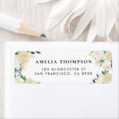 Étiquette Aquarelle rustique Pale Peonies avec Accents Or (En situation)