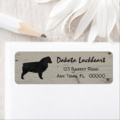 Étiquette Aquarelle Rustique Wood Australian Shepherd (En situation)