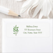 Étiquette Aquarelle Sage Herbe Verdure Plante Rustique Étiqu (En situation)