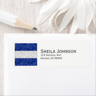 Étiquette Aquarelle Signal nautique Pavillon maritime