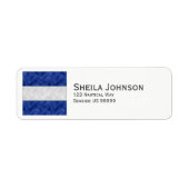 Étiquette Aquarelle Signal nautique Pavillon maritime (Devant)