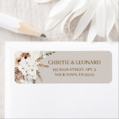 Étiquette Aquarelle Simple Elegant Boho retour Adresse Labe (En situation)