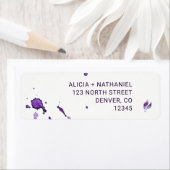 Étiquette Aquarelle simple tendance scintille mariage rsvp (En situation)