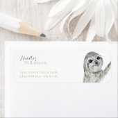 Étiquette Aquarelle souriante (En situation)