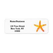 Étiquette Aquarelle Starfish Peinture personnalisée (Devant)