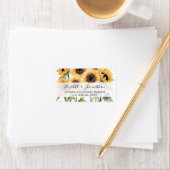 Étiquette Aquarelle stylée Tournesol Floral & Nom du script (En situation)