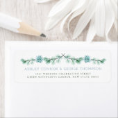 Étiquette Aquarelle Succulent Garden Mariage d'été Adresse (En situation)