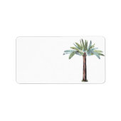 Étiquette Aquarelle Tropical Palm Tree (Devant)