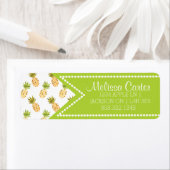 Étiquette Aquarelle tropicale Motif d'ananas (En situation)