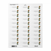 Étiquette Aquarelle tropicale tendance Feuilles verts (Feuille entière)