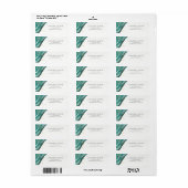 Étiquette Aquarelle Turquoise et Gold Geode (Feuille entière)