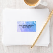 Étiquette Aquarelle Turquoise pourpre (En situation)