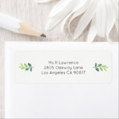 Étiquette Aquarelle Verdure Feuille Foliage (En situation)