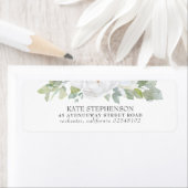 Étiquette Aquarelle Verdure Feuilles Elégant Jardin (En situation)