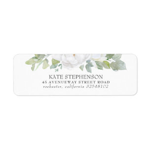 Étiquette Aquarelle Verdure Feuilles Elégant Jardin