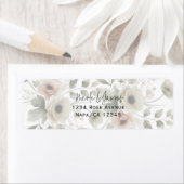 Étiquette Aquarelle vert d'olive kaki Mariage de fleurs (En situation)