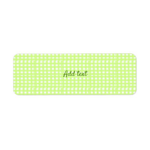 Étiquette Aquarelle vert plaid ginham personnalisé ajouter t