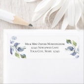 Étiquette Aquarelle Vert teinté (En situation)