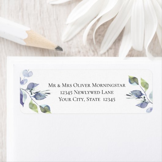 Étiquette Aquarelle Vert teinté (En situation)