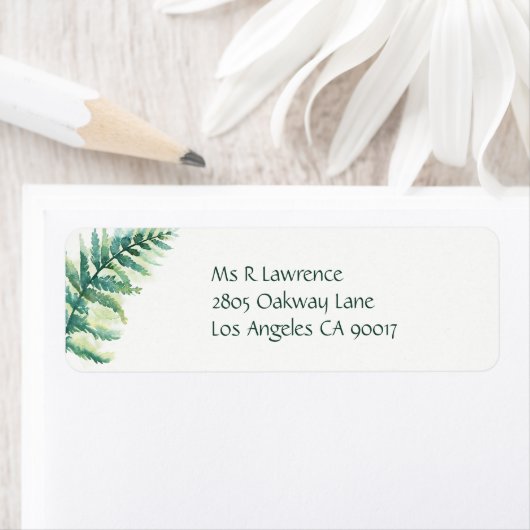 Étiquette Aquarelle verte (En situation)