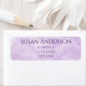 Étiquette Aquarelle violette minimaliste (En situation)