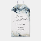 Étiquette Aquarelle Waves Elégant Mariage Favor (Devant)