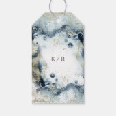 Étiquette Aquarelle Waves Elégant Mariage Favor (Dos)