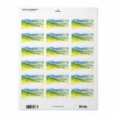 Étiquette Aquarelles Abstraites minimalistes 2 (Feuille entière)
