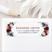 Étiquette Aquarelles colorées bouquet de fleurs (En situation)