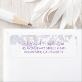 Étiquette Aquarelles Lilac Mariage Floral (En situation)