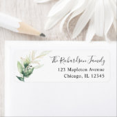 Étiquette Aquarelles vertes or vert feuille (En situation)