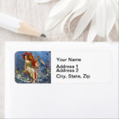 Étiquette Aquarius Mermaid Bleu gothique (En situation)