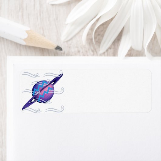 Étiquette Aquarius Return Address Labels (En situation)