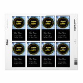 Étiquette AQUARIUS ZODIAC ANNIVERSAIRE JEWEL Blue Sapphire G (Feuille entière)